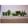 Image 2 : Green Glassware - Vintage items