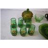 Image 4 : Green Glassware - Vintage items