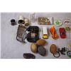 Image 4 : Tin with toy cars, pins, dice, Keychains, wooden eggs