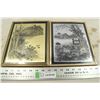 Image 1 : 2 Metallic Pictures in Frames