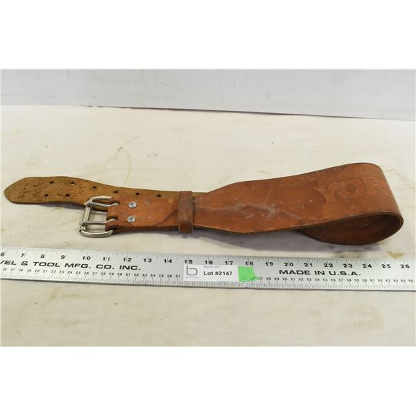 York Leather Weightlifting Belt