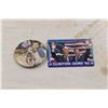 Image 2 : Clinton Gore Button, Vintage Oilers Button, Coca Cola Cards