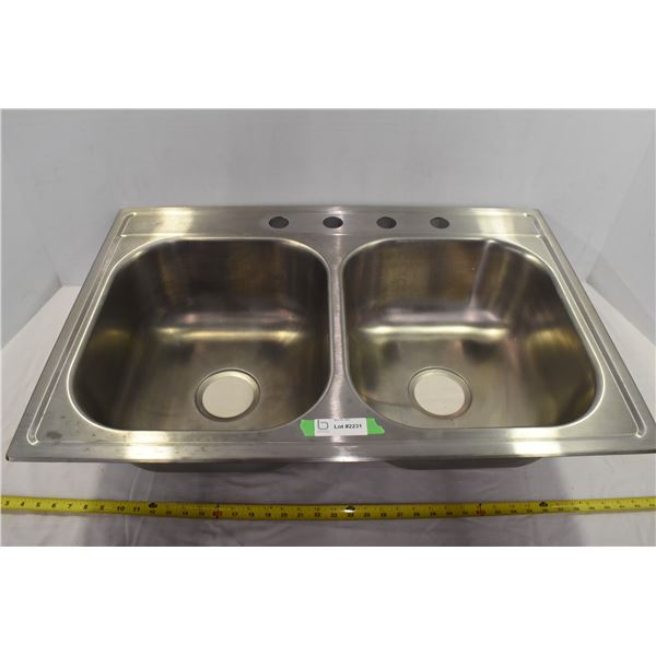 *Stainless Steel Double Sided Sink