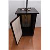 Image 2 : *Wooden Cabinet w/ Lamp (includes shade) – 15”x15”x57” – Slight Damage