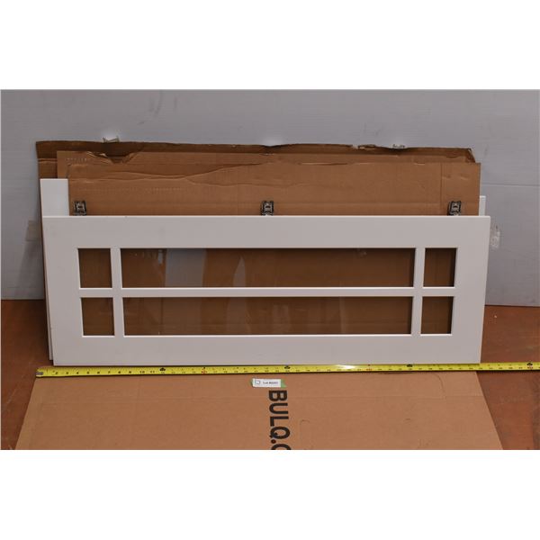 *White Cabinet Doors w/ Glass – Two 41.5”x15”, One 41.5”x17.5”