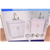 Image 2 : *White Cabinet w/ Sink – Hairline Crack Warehouse Return