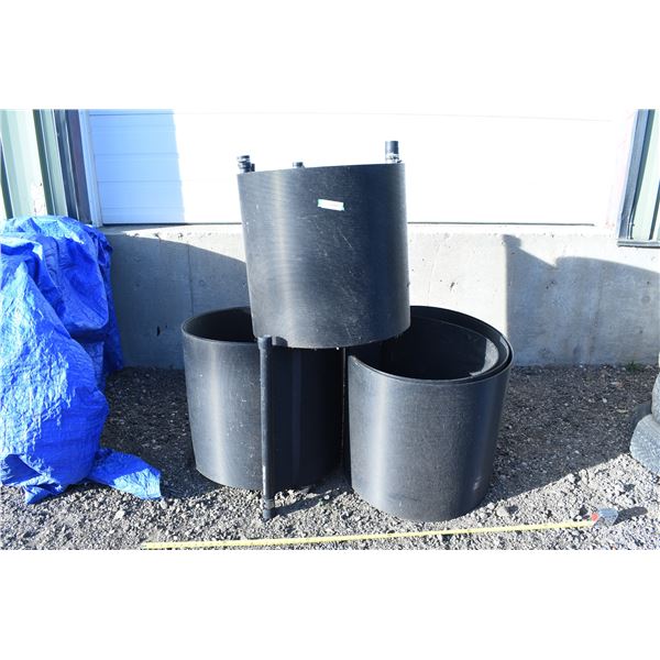 *(3) Black rolls - weeping tile sump pump covers?