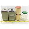 Image 1 : Vintage Tins, canister set & Glass Peanut Butter Jar