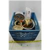 Image 1 : Crate of Tape, vintage stir sticks & Misc. Items