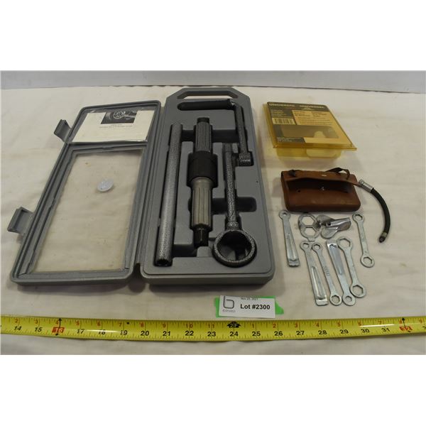 West German Tool, Plug, Leather Pouch w/ Tools