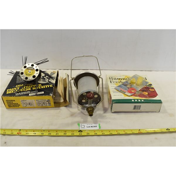 Paint Stripper, Hummingbird Feeder & Gas Lantern