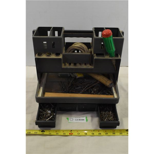 Plastic Tool Box w/ Nails