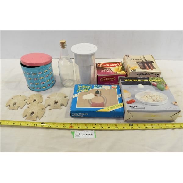 Kitchen Items & Tin , Sand Dollars