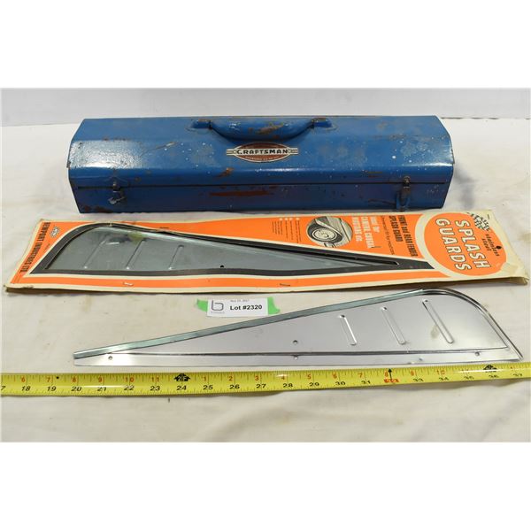 Vintage Metal Toolbox and Mud Guards