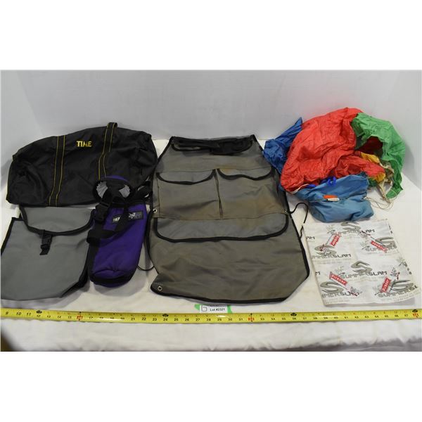 Vintage Kite, Thermos Cooler, Misc. Bags