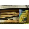 Image 2 : Metal Supply Shelf, Box w/ Misc. Garage Items