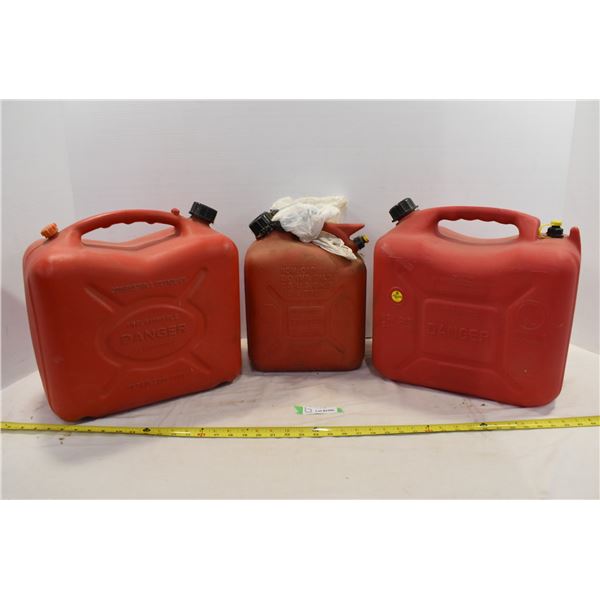 *3 Plastic Fuel Cans