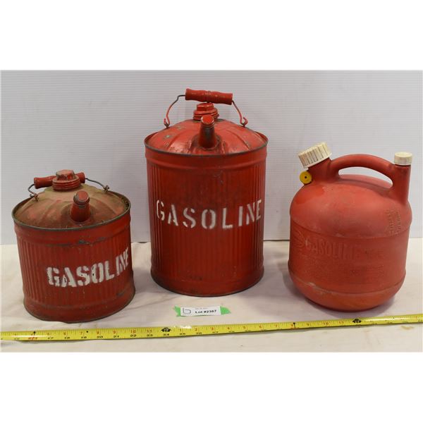 3 Round Fuel Cans