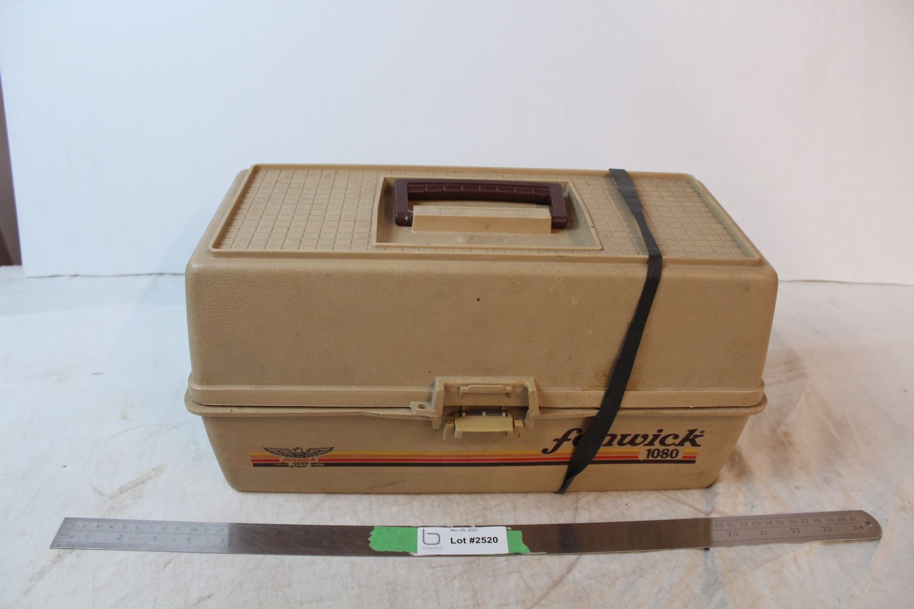 Fenwick 1080 tackle box with contents (missing closing mechanism)