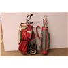 Image 1 : *Vintage Golf Clubs with bag + small golf bag with umbrella and clamps