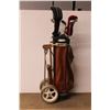Image 1 : *Golf Bag with Cart + Clubs (campbell drivers, mixed clubs)