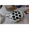 Image 2 : misc. Items; chicken shaped egg cooker, vintage dust pan, plastic cups