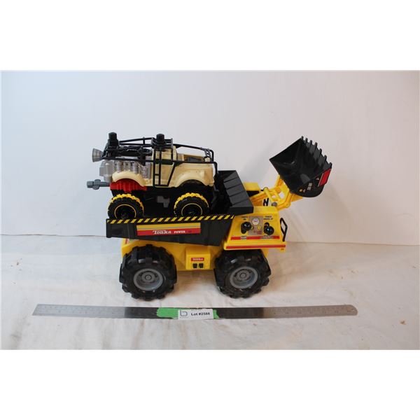 Tonka offroad jeep + Tonka dump truck