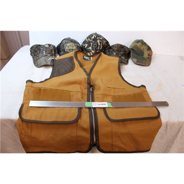 Hunting vest, camoflage hats