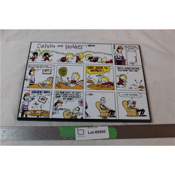 Calvin and Hobbes hanging wall comic