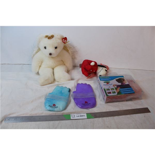 TY Angel bear, Heat in a click pads, Snoopy plush