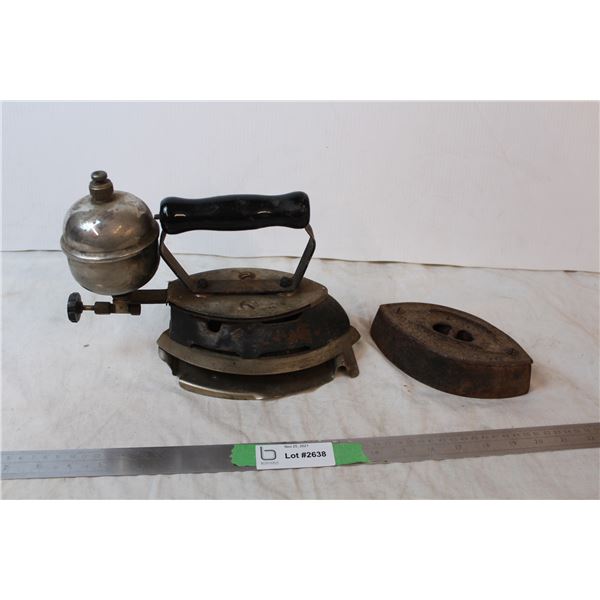 Vintage iron, vintage iron without handle