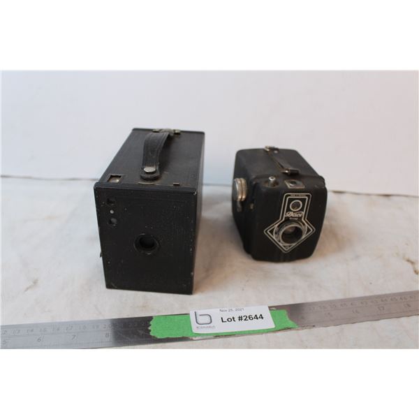 Vintage cameras, one Brownie