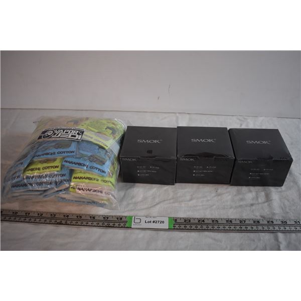 Vape Coils (Smok) and 50pcs of Nakamichi Cotton - NOS