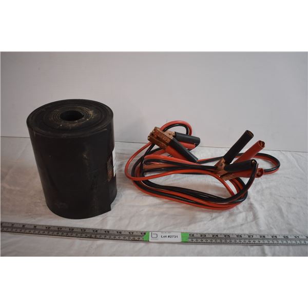 Roll of Rubber and Jumper Cables