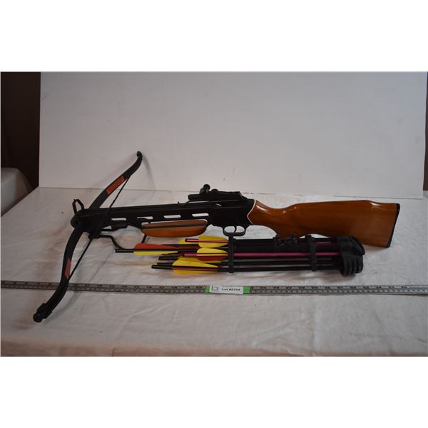 CROSSBOW WITH ARROW TIPS + ARROWS