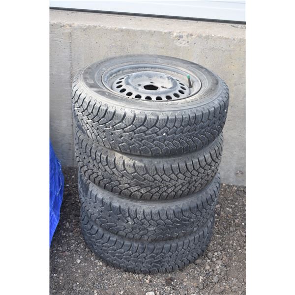 *Set of 4 Goodyear Winter Tires on rims (195/70R14)