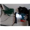Image 2 : scissor jacks, trouble light, mesh netting, curtain rod, makita drill