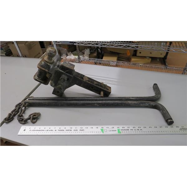 *heavy receiver hitch with ball, sway bars