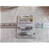 Image 3 : (4) plastic Chevy hubcaps - NGK Sparkplugs, metal display rack