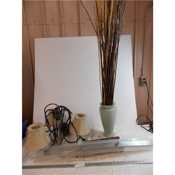 *Light Fixtures + Vase with long sticks inside