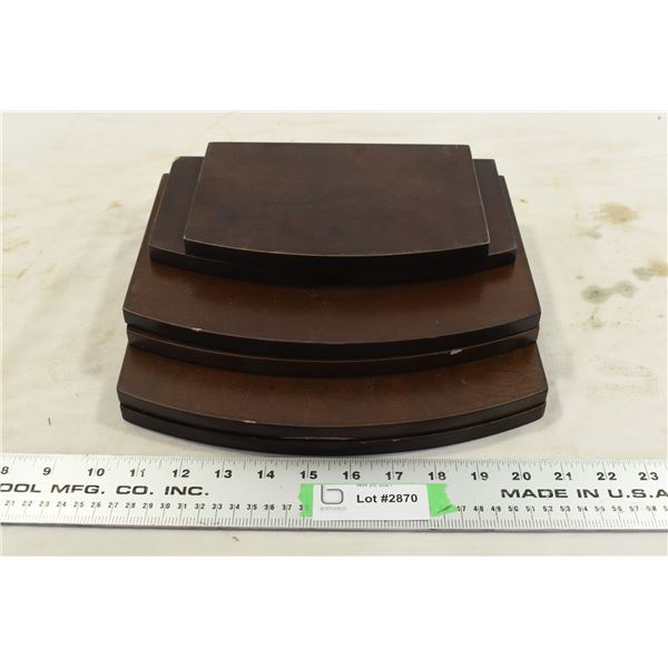 6 Small Wooden Shelves