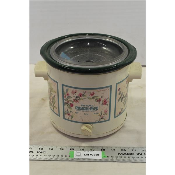Vintage Flower Crock Pot