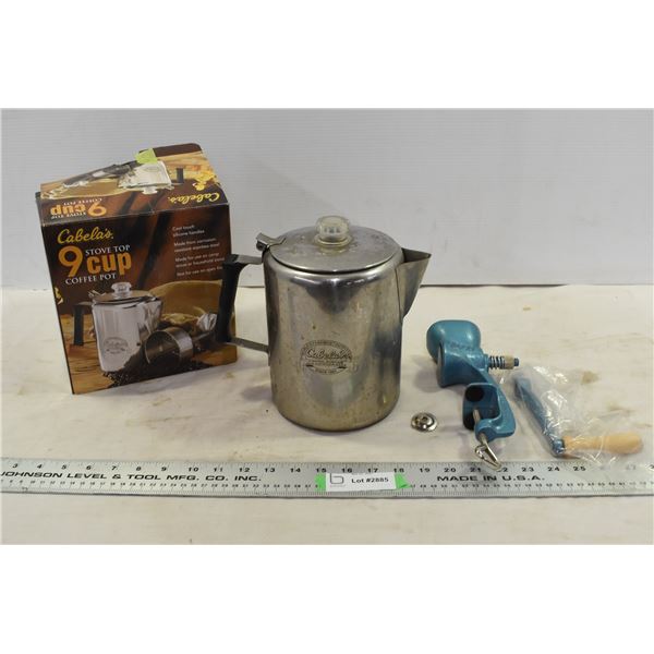 Poppy Seed Grinder & Metal Coffee Pot w/ NO Attachment