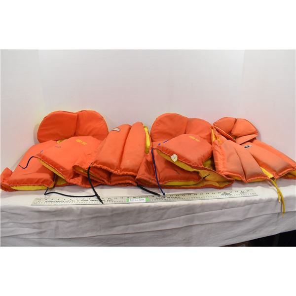 4 Adult Small Life Jackets