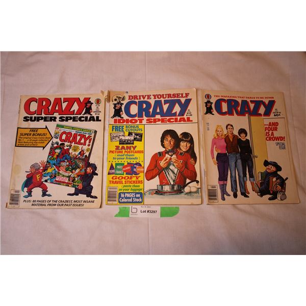 Marvel Crazy Magazine No 40, 49, & 58