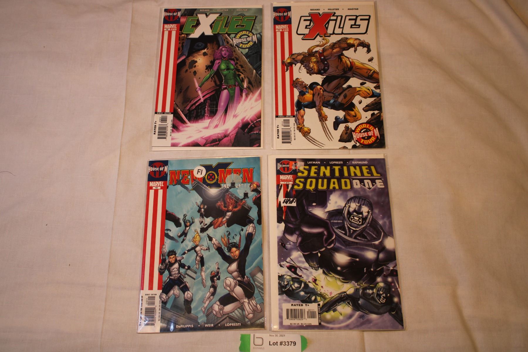 Sentinal Squad One Exiles 70,71,New X Men 16,Sentinel Squad one - Bodnarus Auctioneering