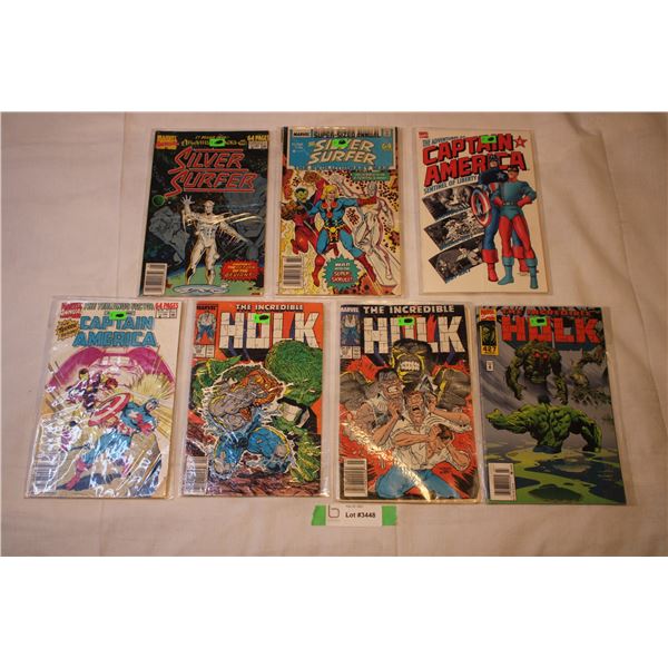 Marvel Comics Hulk 342,353,427,Captain America 4,9,The Silver Surfer1,2