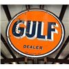 Image 1 : 6 ft Gulf Porcelain Dealer's Sign
