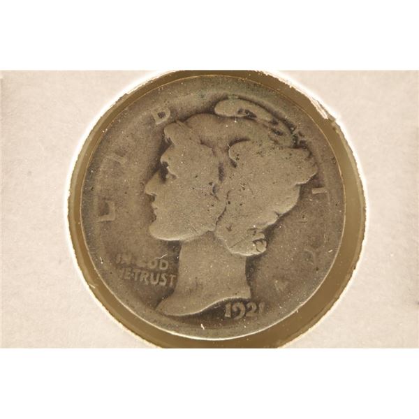 1921 MERCURY DIME KEY DATE