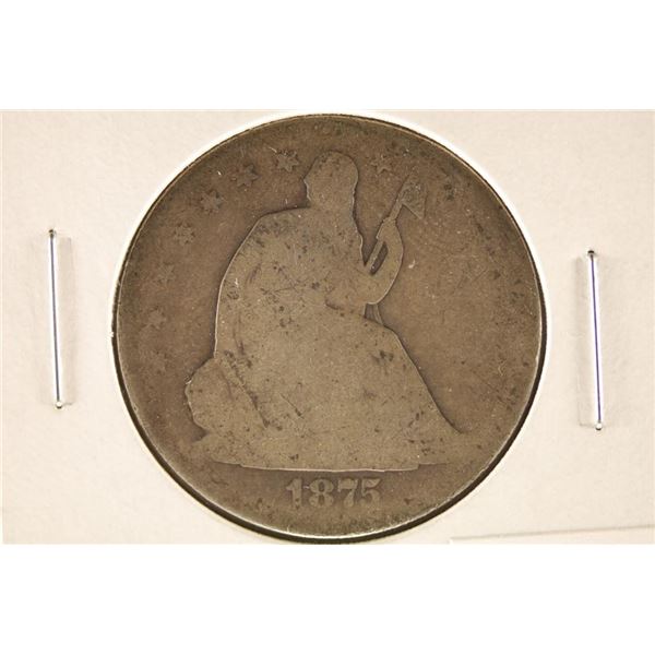 1875 SEATED LIBERTY HALF DOLLAR